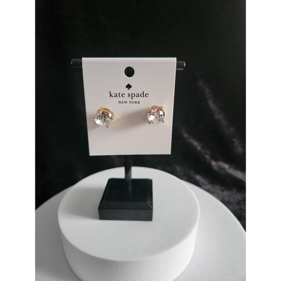 NWT Kate Spade New York Clear Gumdrop Stud Earrings - Picture 1 of 5